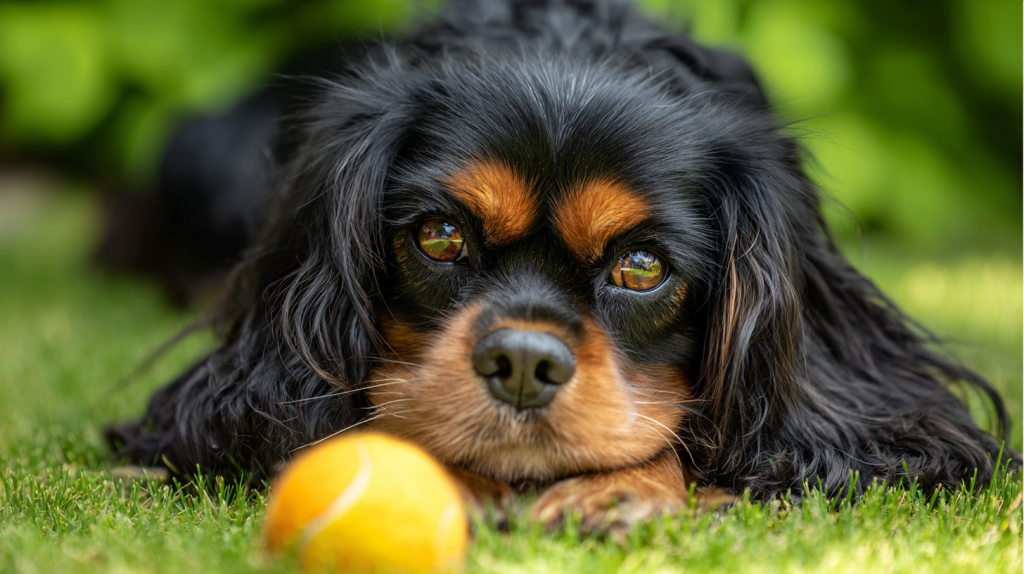 Cavalier_King_Charles_Spaniel_with_black_color_lies_on_t_klubus.png