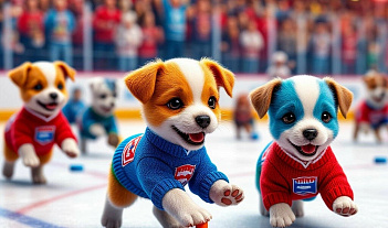 Хоккейный «матч» с хвостами: шоу Stanley Pup-Щенок Стенли помог найти дом 31 щенку за сутки