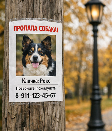 Объявление о пропаже собаки: как найти своего хвостатого за считанные часы